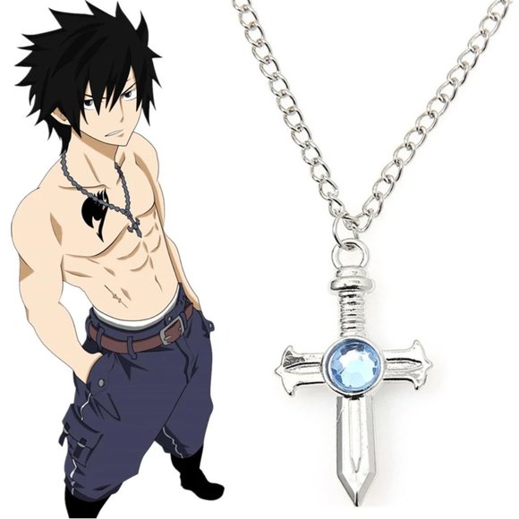 Fairy Tail Gray Fullbuster Cross Anime Necklace - Picture 1 of 3